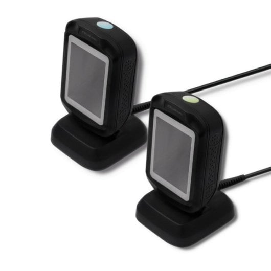 Lector de códigos de barras Qoltec 50864 fijo 1D/2D LED USB 1,8 m ABS