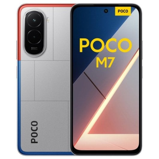 POCO M7 8GB 256GB 6.9" FHD+ 144Hz 4G Dual SIM NFC Cámara 50MP Batería 7000mAh 33W IP64 Plata