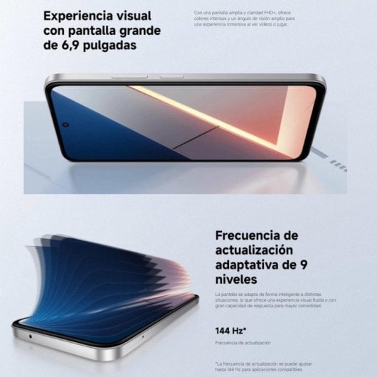 POCO M7 6GB 128GB 6.9" FHD+ 144Hz 4G Dual SIM Batteria 7000mAh 33W NFC IP64 HyperOS 2 Argento