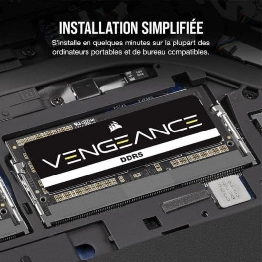 Memoria RAM Corsair Vengeance CMSX16GX5M1A5200C44 16GB 1x16GB DDR5 5200MHz CL44 SO-DIMM Intel XMP