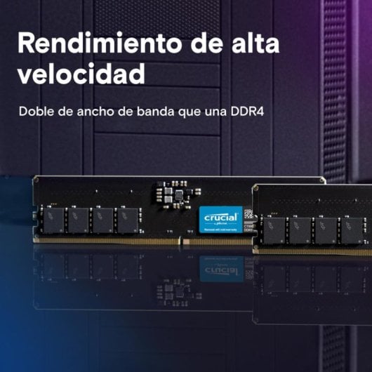 Memoria RAM Crucial CT64G56C46U5 64GB 1x64GB DDR5 5600MHz CL46 DIMM Unbuffered ECC