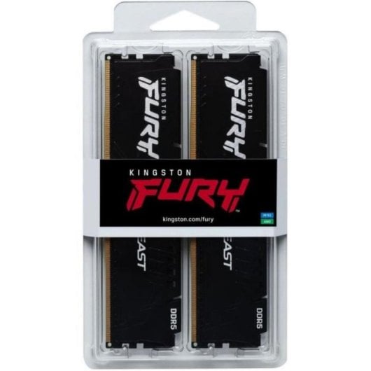 Memoria RAM Kingston FURY Beast 16GB 2x8GB DDR5 6000MHz CL30 AMD EXPO Schwarz
