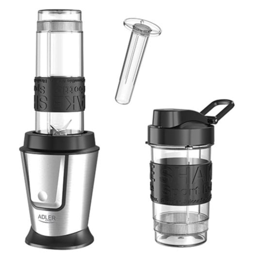 Licuadora Adler AD 4081 800W Inox Preto 0,57L Picahielos Garrafas Desportivas