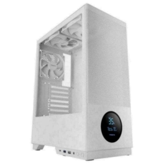 Boîtier PC Tacens Sagitta20 Blanc LED ATX Midi Tower 3x120mm Verre Trempé