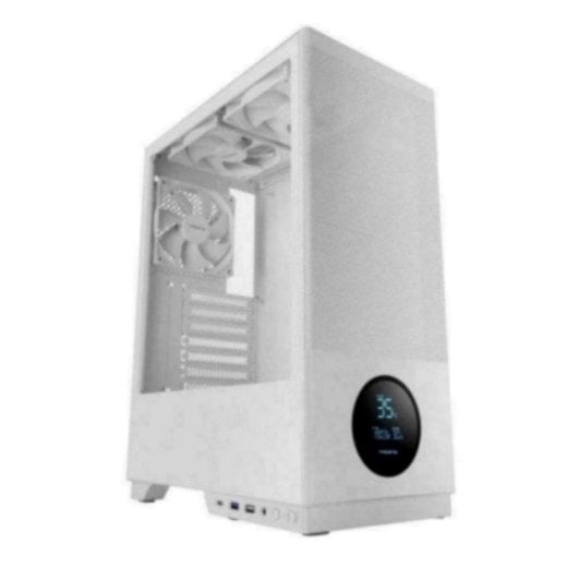 Boîtier PC Tacens Sagitta20 Blanc LED ATX Midi Tower 3x120mm Verre Trempé