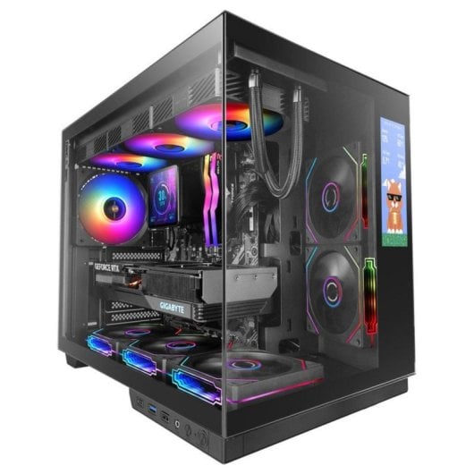 Boîtier PC Mars Gaming MC-MIRAGE écran LCD IPS 7,2" double chambre verre trempé noir