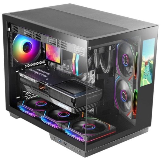 Boîtier PC Mars Gaming MC-MIRAGE écran LCD IPS 7,2" double chambre verre trempé noir