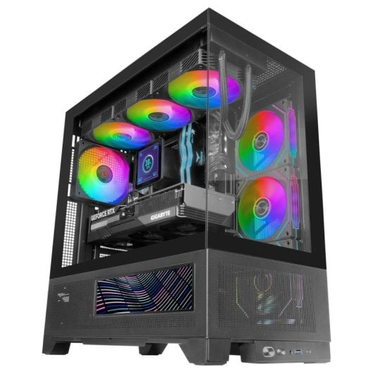 Boîtier Mars Gaming MC-LCDX ATX Écran IPS 9,16" Verre trempé Full Mesh Noir