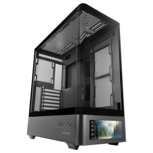 Boîtier Mars Gaming MC-LCDPRO IPS 7,2" ATX double chambre Verre LCD USB-C Noir