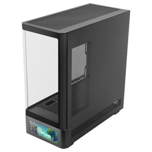 Boîtier Mars Gaming MC-LCDPRO IPS 7,2" ATX double chambre Verre LCD USB-C Noir