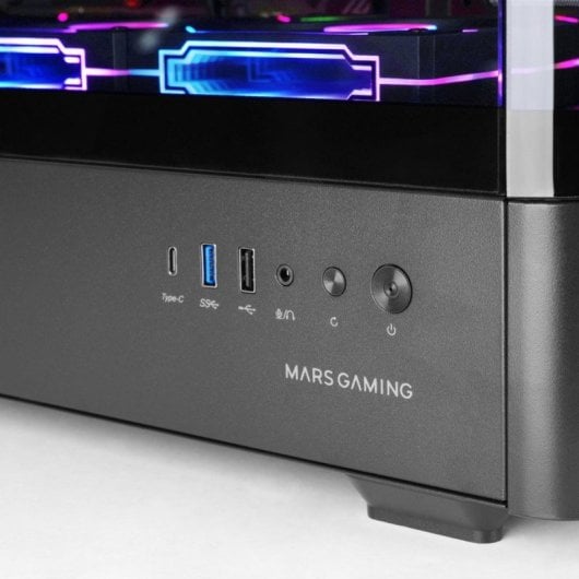 Boîtier Mars Gaming MC-LCDPRO IPS 7,2" ATX double chambre Verre LCD USB-C Noir