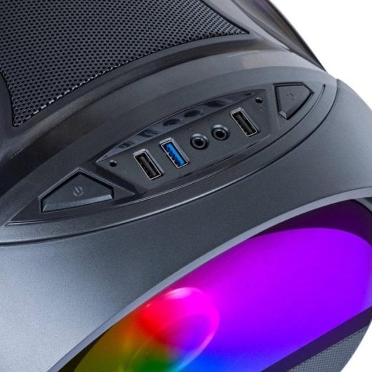 Boîtier PC Mars Gaming MC-CYLON Micro-ATX RGB Turbine Verre trempé Noir