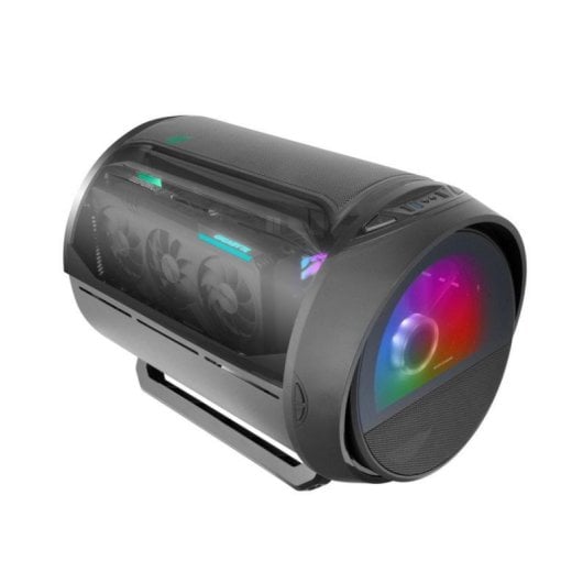 Boîtier PC Mars Gaming MC-CYLON Micro-ATX RGB Turbine Verre trempé Noir