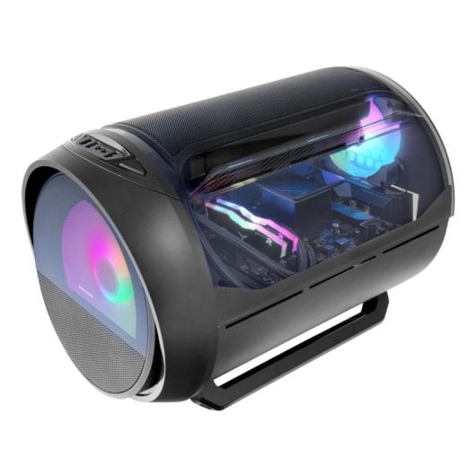Boîtier PC Mars Gaming MC-CYLON Micro-ATX RGB Turbine Verre trempé Noir