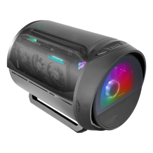 Boîtier PC Mars Gaming MC-CYLON Micro-ATX RGB Turbine Verre trempé Noir