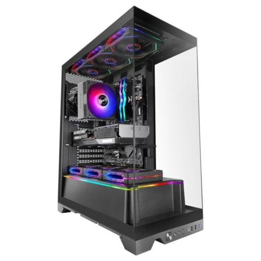 Boîtier gaming Mars Gaming MC-PRISMA ATX triple verre ARGB double chambre noir