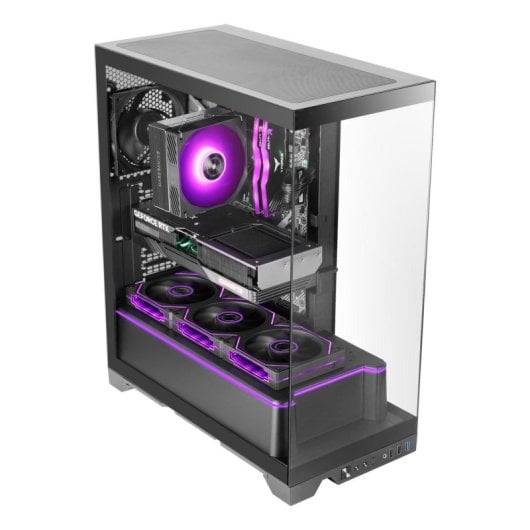 Boîtier gaming Mars Gaming MC-PRISMA ATX triple verre ARGB double chambre noir