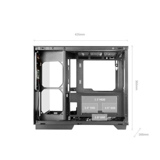 Boîtier Mars Gaming MC-MIRAGE IPS 7,2" LCD Blanc Double Chambre Verre Trempé