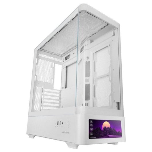 PC-Gehäuse Mars Gaming MC-LCDPRO IPS-Display 7.2 Zoll Weiß Glas USB-C