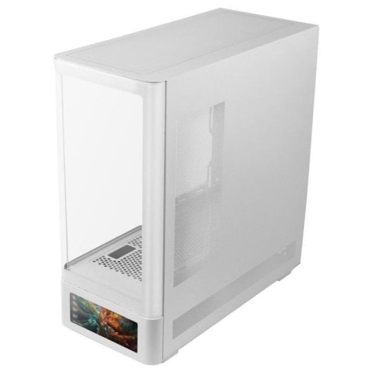 PC-Gehäuse Mars Gaming MC-LCDPRO IPS-Display 7.2 Zoll Weiß Glas USB-C