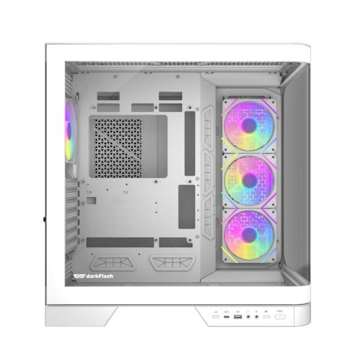 PC-Gehäuse darkFlash Dy570 White Full Tower Glas ARGB 4 Lüfter