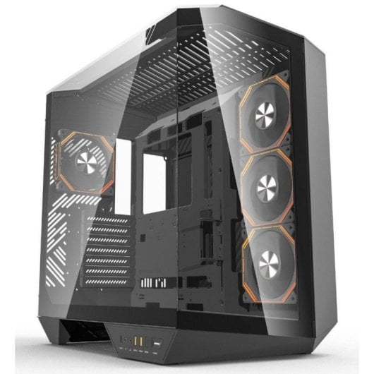 DarkFlash DY470 Full Tower ATX com Vidro Temperado e 4x Ventoinhas ARGB/PWM Preta