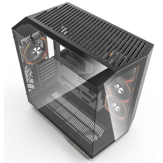 DarkFlash DY470 Full Tower ATX com Vidro Temperado e 4x Ventoinhas ARGB/PWM Preta