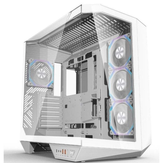 PC-Gehäuse darkFlash DY470 White Full Tower 330° Glas ARGB 4 Lüfter