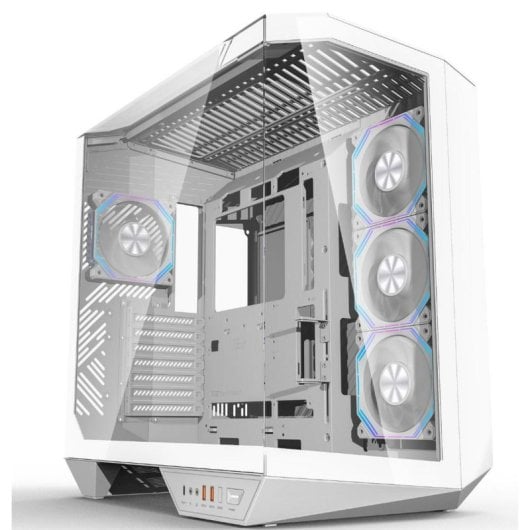 PC-Gehäuse darkFlash DY470 White Full Tower 330° Glas ARGB 4 Lüfter