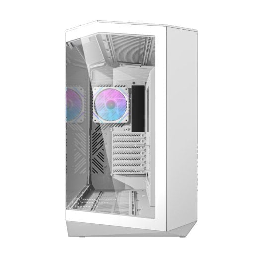 PC-Gehäuse darkFlash DY470 White Full Tower 330° Glas ARGB 4 Lüfter