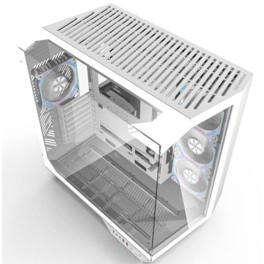 PC-Gehäuse darkFlash DY470 White Full Tower 330° Glas ARGB 4 Lüfter