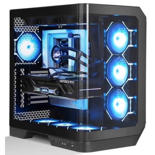Boîtier PC darkFlash DY570 Black Full Tower Verre Courbé 4x ARGB PWM