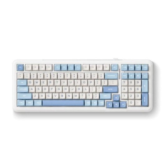 Teclado MCHOSE K99 Layout US sem fios RGB Sky Blue 98 com numpad