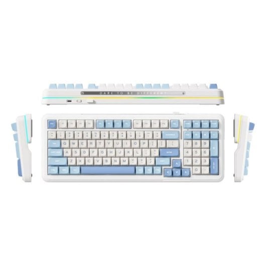Teclado mecánico MCHOSE K99 Layout ES inalámbrico RGB Sky Blue