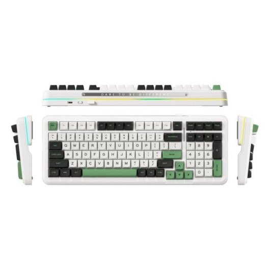 Teclado MCHOSE K99 98% US RGB Tri-mode sem fios switches KTT Hyacinth
