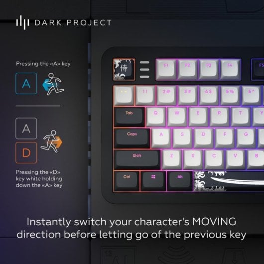 Teclado mecánico Dark Project Bushido G3MS Layout EN RGB Aluminio inalámbrico