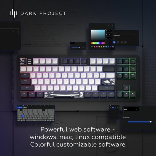 Teclado mecánico Dark Project Bushido G3MS Layout EN RGB Aluminio inalámbrico