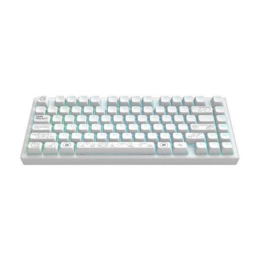 Teclado mecânico Dark Project Terra Nova Layout ANSI RGB branco compacto