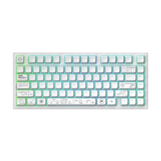 Teclado mecânico Dark Project Terra Nova Layout ANSI RGB branco compacto