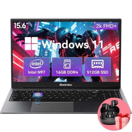 Blackview Acebook 8 Intel Core N97 16GB 512GB SSD Teclado Inglés Auriculares