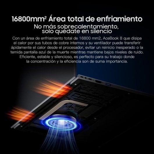 Blackview Acebook 8 Intel Core N97 16GB 512GB SSD Teclado Inglés Auriculares