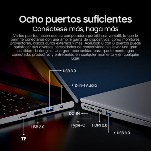 Blackview Acebook 8 Intel Core N97 16GB 512GB SSD Teclado Inglés Auriculares