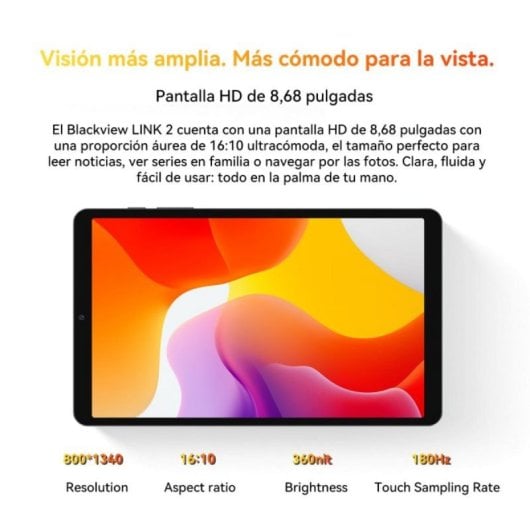 Tablet Blackview Link 2 8,68" 128GB 4G 5000mAh Android 15 Azul