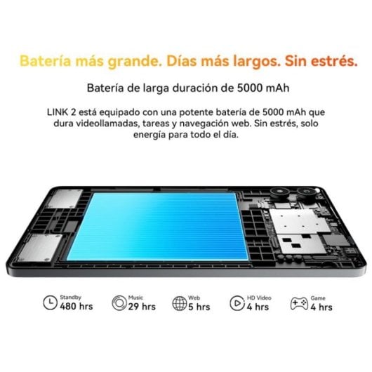 Tablet Blackview Link 2 8,68" 128GB 4G 5000mAh Android 15 Azul
