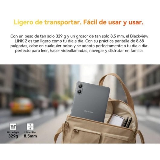 Tablet Blackview Link 2 8,68" 128GB 4G 5000mAh Android 15 Grau