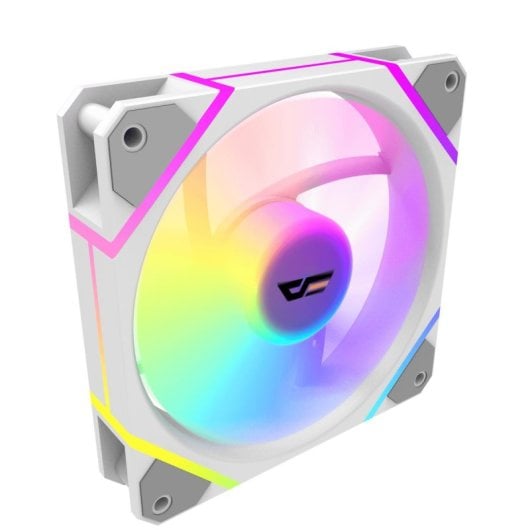 Ventilador suplementario darkFlash DM12 White PRO 120mm 1800RPM ARGB PWM avanzado