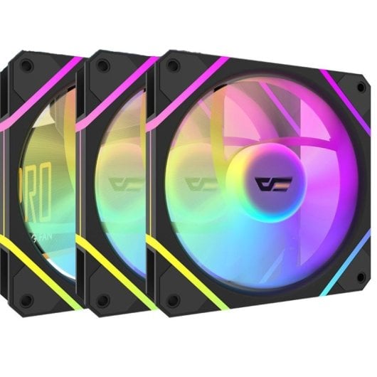 Ventilador suplementario darkFlash DM12 PRO Kit 3 ventiladores 120mm 1800RPM ARGB con control PWM