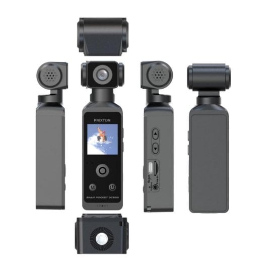 Cámara Digital Compacta Prixton Snap Pocket DC600 50 MP Sensor CMOS 5K WiFi Giratoria Sumergible