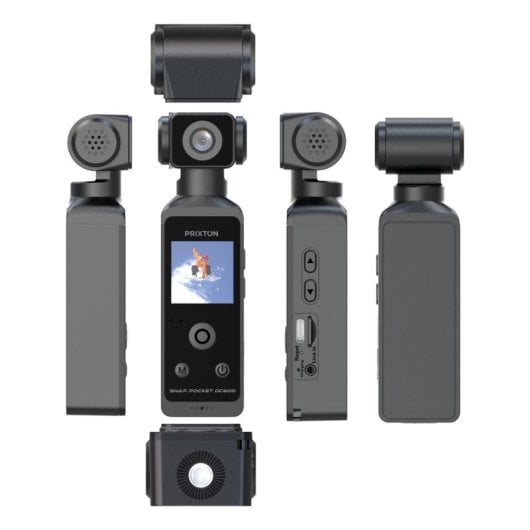 Cámara Digital Compacta Prixton Snap Pocket DC600 50 MP Sensor CMOS 5K WiFi Giratoria Sumergible