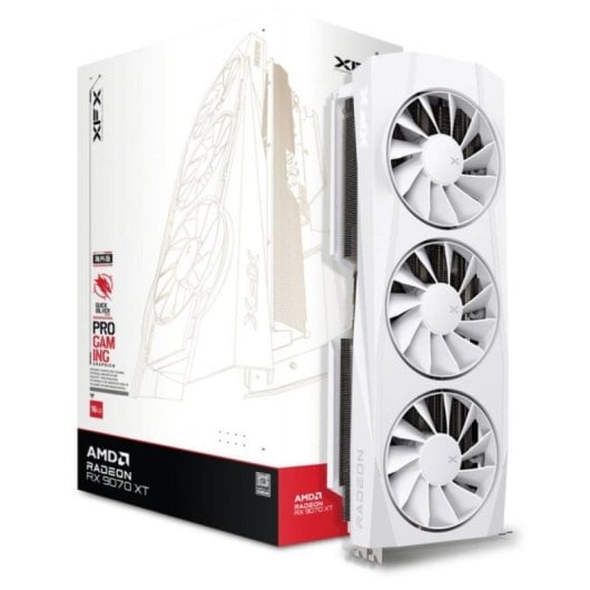 XFX Radeon RX 9070 XT Gaming Edition 16GB GDDR6 Placa Gráfica Branca